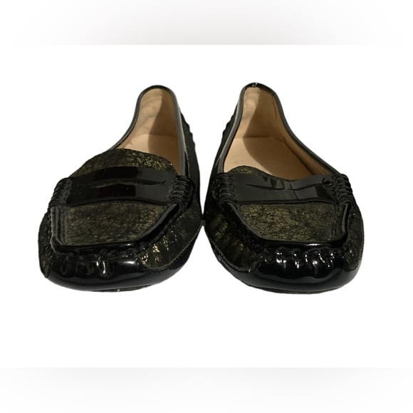 Taryn Rose Corrina black and gold Loafers size 6.5 - Picture 3 of 9